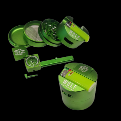 Combo Crusher Grinder & Hand Pipe | Wolf Grinders