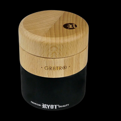RYOT Wood GR8TR Grinder with Black Jar