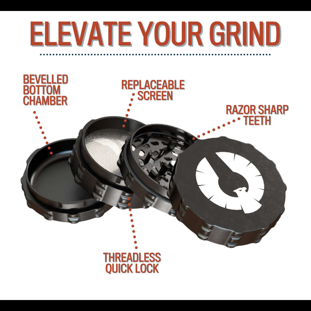 Phoenician Grinders Pro: 4 pc Large Flat Top 90mm