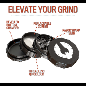 Phoenician Grinders Pro: 4 pc Large Flat Top 90mm