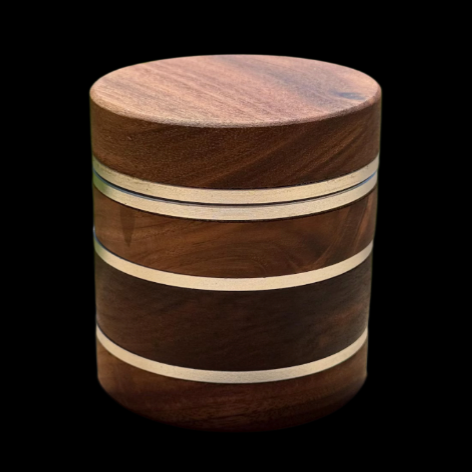 MartianMetal Solid Wood Herb Grinder 4 Piece 63mm