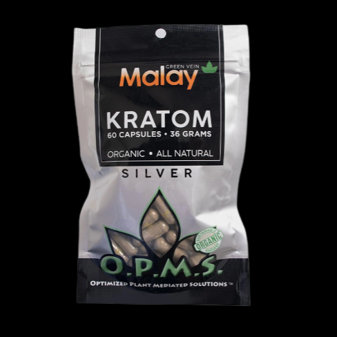 O.P.M.S Green Vein Malay Kratom Capsules 60 Count 36g