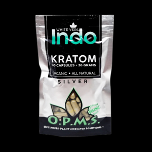 O.P.M.S White Vein Indo Kratom Capsules 60 Count 36g