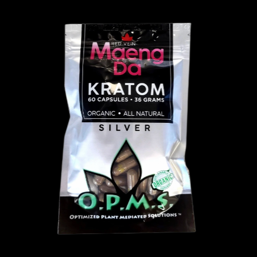 O.P.M.S Red Vein Maeng Da Kratom Capsules 60 Count 36g