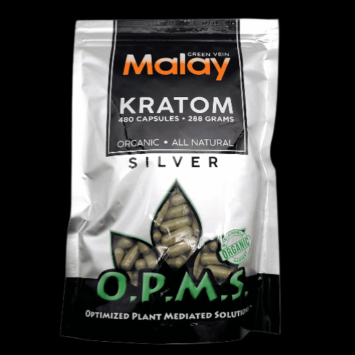 O.P.M.S Green Vein Malay Kratom Capsules 480 Count 288g