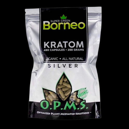 O.P.M.S Super Green Borneo Kratom Capsules 480 Count 288g