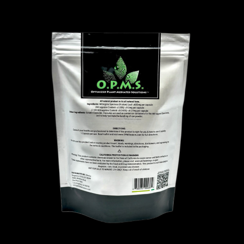 O.P.M.S Super Green Borneo Kratom Capsules 240 Count 144g