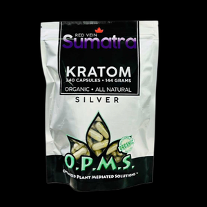 O.P.M.S Red Vein Sumatra Kratom Capsules 240 Count 144g