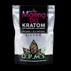 O.P.M.S Red Vein Maeng Da Kratom Capsules 240 Count 144g
