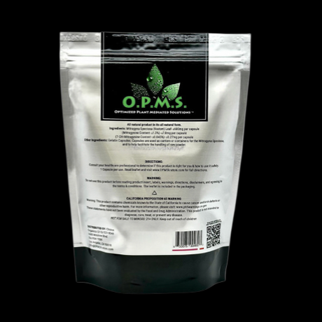 O.P.M.S Red Vein Maeng Da Kratom Capsules 240 Count 144g