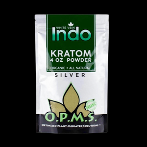 O.P.M.S White Vein Indo Kratom Powder 4oz