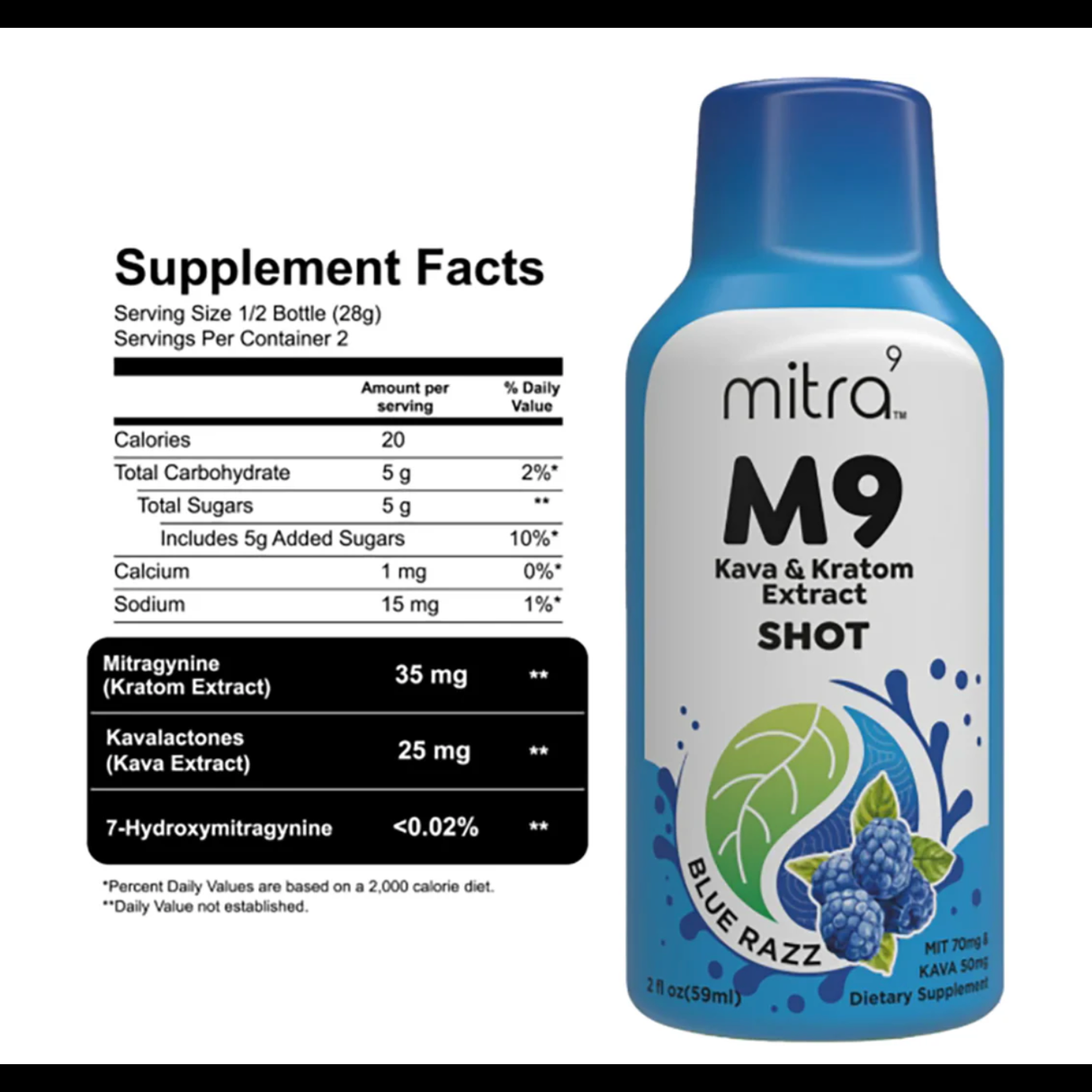 Mitra 9 Kava & Kratom Extract Shot 2 fl oz
