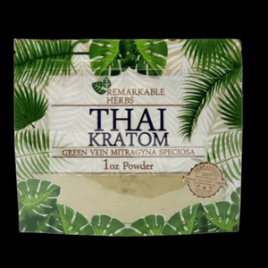 Remarkable Herbs Green Vein Thai Kratom Powder 1oz