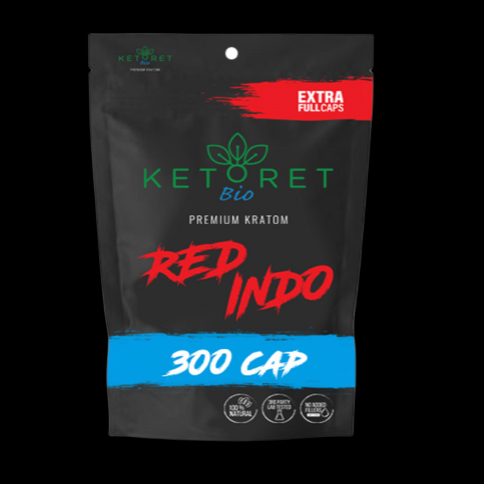 Ketoret Bio Red Indo Premium Kratom Capsules 300 Count