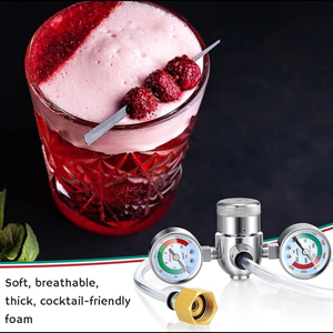 Whipped Cream Pressure Regulator Valve with Hose Line and Adapter for Whipped Cream Chargers 0.95 Liter 580g Tank