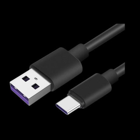 Short USB-C to USB-A male charging cable, 12 inches, Type-C Fast Charger Cord