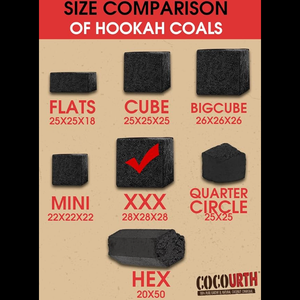 CocoUrth XXX Cube Coconut Hookah Charcoals 54 pcs