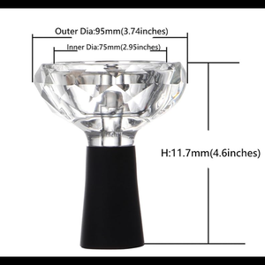 Diamond Shaped Glass Hookah Bowl