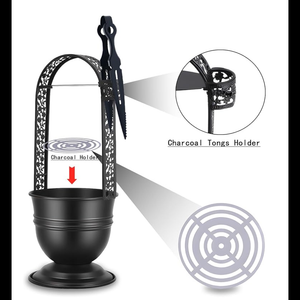 IMPACHETA Hookah Charcoal Holder With Tongs 16.1"