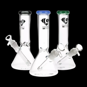 Diamond Glass 8" Inch Classic Beaker Bong