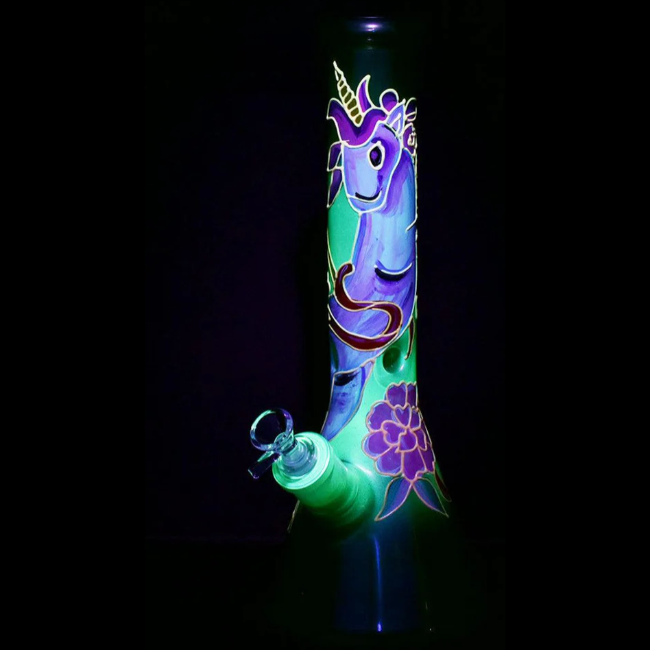 Glow In The Dark 13.5" Unicorn Bong