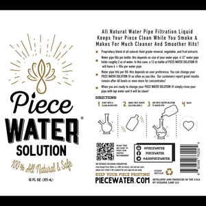 Piece Water Solution 12fl oz Bottle