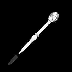 White Rhino Glass Dab Tool + Carb Cap