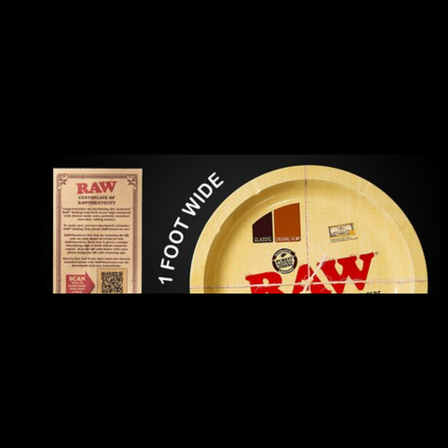 RAW Large Round Metal Rolling Tray