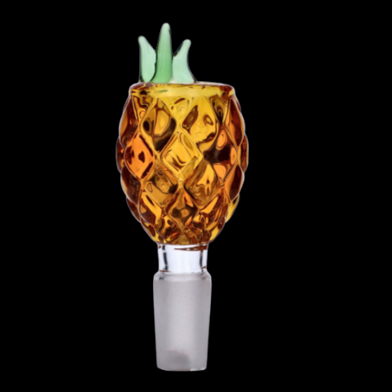 Glass Pineapple Herb Bowl 14mm Male