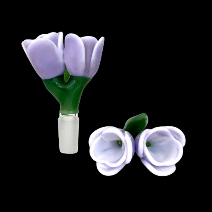 Empire Glassworks Lavender Tulip Double Bowl (14mm Male)