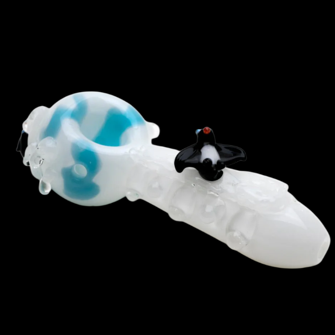 Empire Glassworks Icy Penguins Spoon Pipe