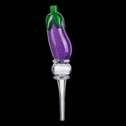 Empire Glassworks Eggplant Honey Straw 5.5"