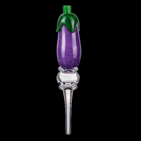 Empire Glassworks Eggplant Honey Straw 5.5"