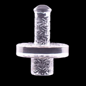 Frosted Quartz Banger 14mm Male W Carb Cap & Terp Pillar