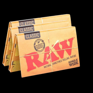 RAW Single Wide Natural Rolling Papers 70mm 3 Pack