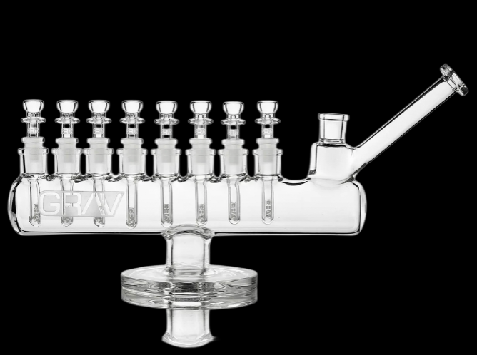 Grav Clear Menorah Water Pipe