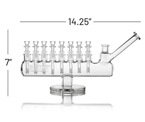 Grav Clear Menorah Water Pipe