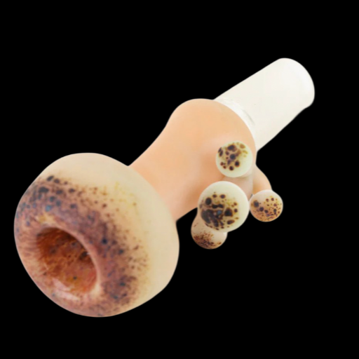Empire Glassworks Mushroom Glow in the Dark Bowl Piece