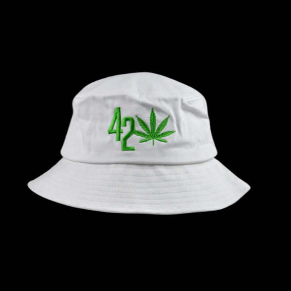 420 White Bucket Hat