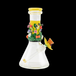 Empire Glassworks 8" Sunshine Garden Baby Beaker