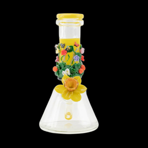 Empire Glassworks 8" Sunshine Garden Baby Beaker