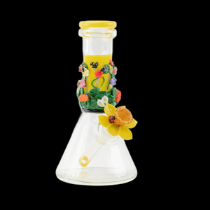 Empire Glassworks 8" Sunshine Garden Baby Beaker