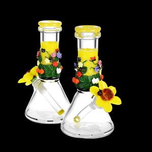 Empire Glassworks 8" Sunshine Garden Baby Beaker