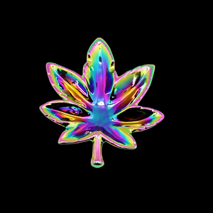 Hemp Leaf Rainbow Ash Tray