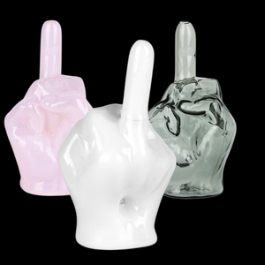 Middle Finger Glass Hand Pipe | 4.25"