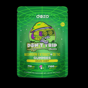 Dozo Don't Trip Mushroom Extract+D9 THC Gummies 7100mg