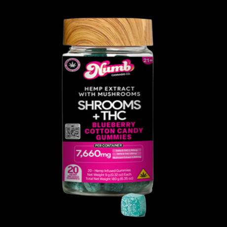 Numb Shrooms + THC Gummies 7,660mg