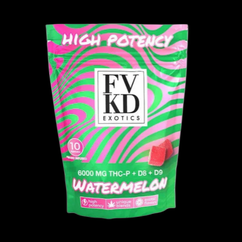 FVKD Exotics High Potency THC-P + D9 + D8 Gummies 6000mg