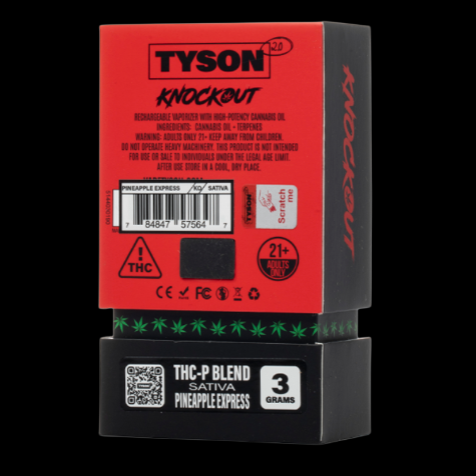 Tyson 2.0 Knockout THCP Blend 3 Gram Disposable