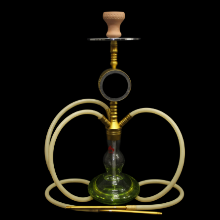 Um Kalthoum Husic Triple Hose 26" Hookah + Built In Bluetooth Speaker